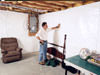 A basement wall covering for creating a vapor barrier on basement walls in Warwick